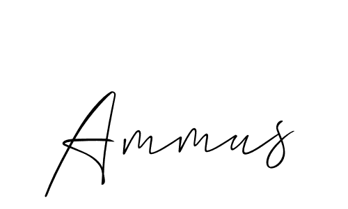 Design your own signature with our free online signature maker. With this signature software, you can create a handwritten (Allison_Script) signature for name Ammus. Ammus signature style 2 images and pictures png