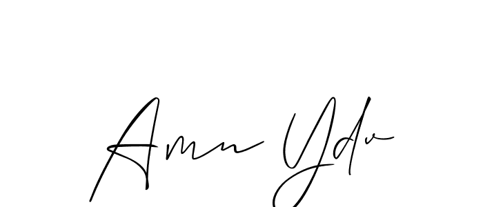 Create a beautiful signature design for name Amn Ydv. With this signature (Allison_Script) fonts, you can make a handwritten signature for free. Amn Ydv signature style 2 images and pictures png