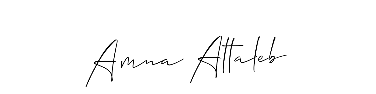 Also we have Amna Altaleb name is the best signature style. Create professional handwritten signature collection using Allison_Script autograph style. Amna Altaleb signature style 2 images and pictures png