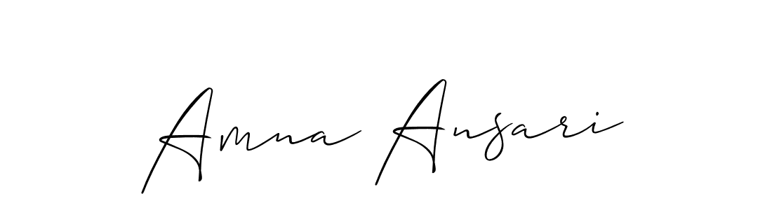 Allison_Script is a professional signature style that is perfect for those who want to add a touch of class to their signature. It is also a great choice for those who want to make their signature more unique. Get Amna Ansari name to fancy signature for free. Amna Ansari signature style 2 images and pictures png