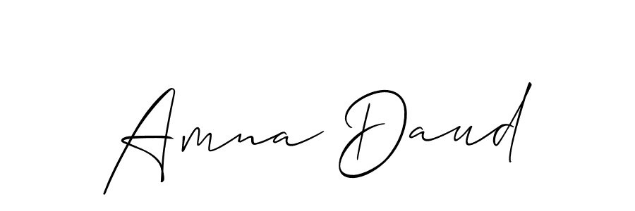 Check out images of Autograph of Amna Daud name. Actor Amna Daud Signature Style. Allison_Script is a professional sign style online. Amna Daud signature style 2 images and pictures png