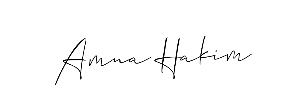 Also You can easily find your signature by using the search form. We will create Amna Hakim name handwritten signature images for you free of cost using Allison_Script sign style. Amna Hakim signature style 2 images and pictures png