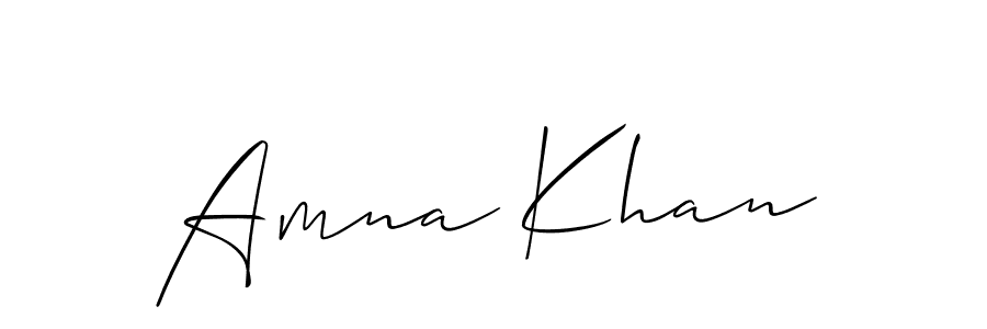 Also we have Amna Khan name is the best signature style. Create professional handwritten signature collection using Allison_Script autograph style. Amna Khan signature style 2 images and pictures png