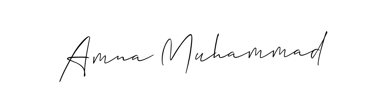 Allison_Script is a professional signature style that is perfect for those who want to add a touch of class to their signature. It is also a great choice for those who want to make their signature more unique. Get Amna Muhammad name to fancy signature for free. Amna Muhammad signature style 2 images and pictures png