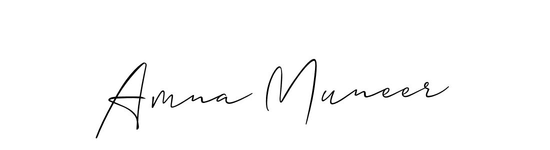 if you are searching for the best signature style for your name Amna Muneer. so please give up your signature search. here we have designed multiple signature styles  using Allison_Script. Amna Muneer signature style 2 images and pictures png