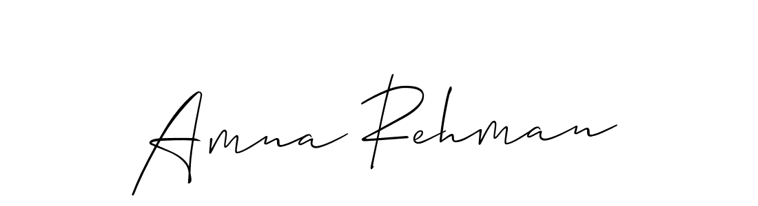 Create a beautiful signature design for name Amna Rehman. With this signature (Allison_Script) fonts, you can make a handwritten signature for free. Amna Rehman signature style 2 images and pictures png