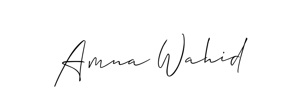 Make a beautiful signature design for name Amna Wahid. Use this online signature maker to create a handwritten signature for free. Amna Wahid signature style 2 images and pictures png