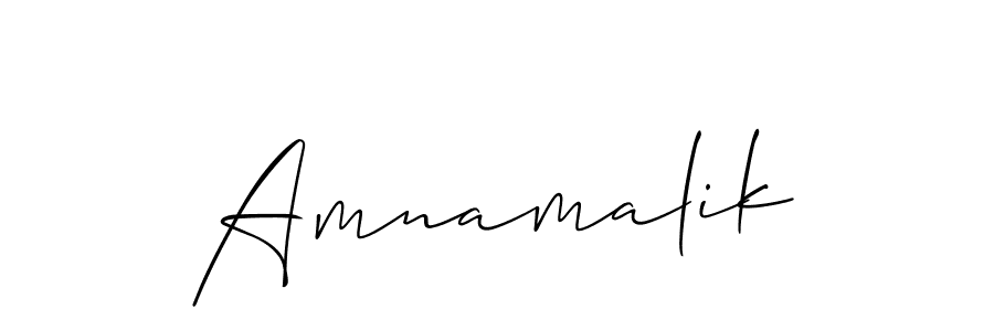 It looks lik you need a new signature style for name Amnamalik. Design unique handwritten (Allison_Script) signature with our free signature maker in just a few clicks. Amnamalik signature style 2 images and pictures png