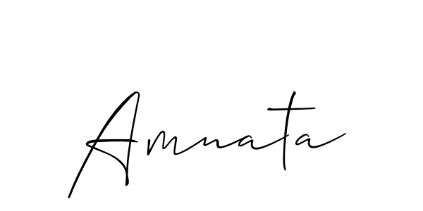 Create a beautiful signature design for name Amnata. With this signature (Allison_Script) fonts, you can make a handwritten signature for free. Amnata signature style 2 images and pictures png