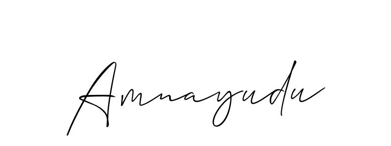Similarly Allison_Script is the best handwritten signature design. Signature creator online .You can use it as an online autograph creator for name Amnayudu. Amnayudu signature style 2 images and pictures png