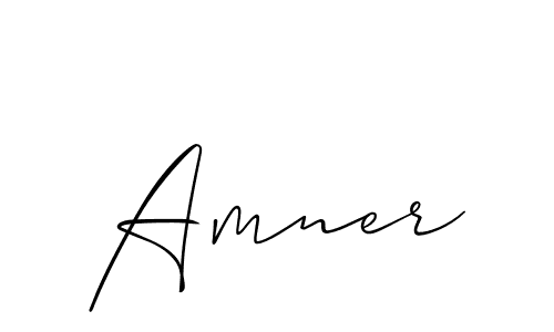 Create a beautiful signature design for name Amner. With this signature (Allison_Script) fonts, you can make a handwritten signature for free. Amner signature style 2 images and pictures png