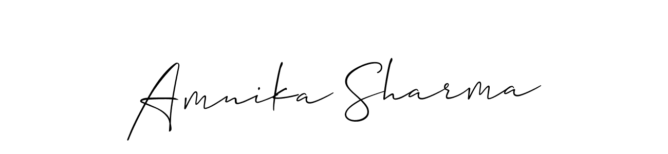 Similarly Allison_Script is the best handwritten signature design. Signature creator online .You can use it as an online autograph creator for name Amnika Sharma. Amnika Sharma signature style 2 images and pictures png