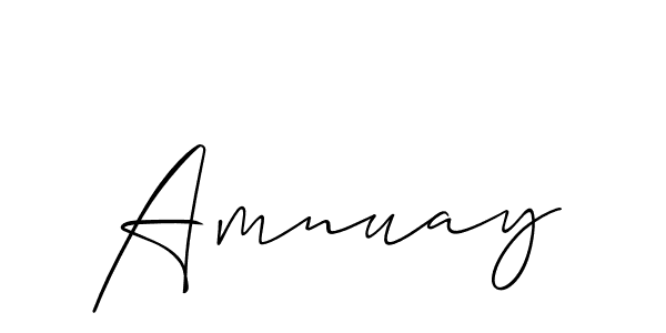 How to make Amnuay signature? Allison_Script is a professional autograph style. Create handwritten signature for Amnuay name. Amnuay signature style 2 images and pictures png