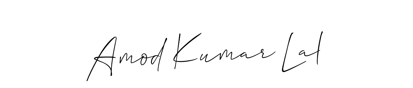 Make a beautiful signature design for name Amod Kumar Lal. With this signature (Allison_Script) style, you can create a handwritten signature for free. Amod Kumar Lal signature style 2 images and pictures png