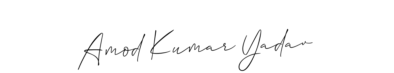 Design your own signature with our free online signature maker. With this signature software, you can create a handwritten (Allison_Script) signature for name Amod Kumar Yadav. Amod Kumar Yadav signature style 2 images and pictures png