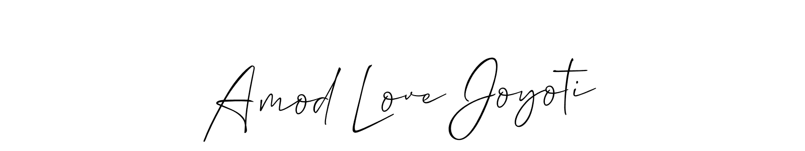 This is the best signature style for the Amod Love Joyoti name. Also you like these signature font (Allison_Script). Mix name signature. Amod Love Joyoti signature style 2 images and pictures png