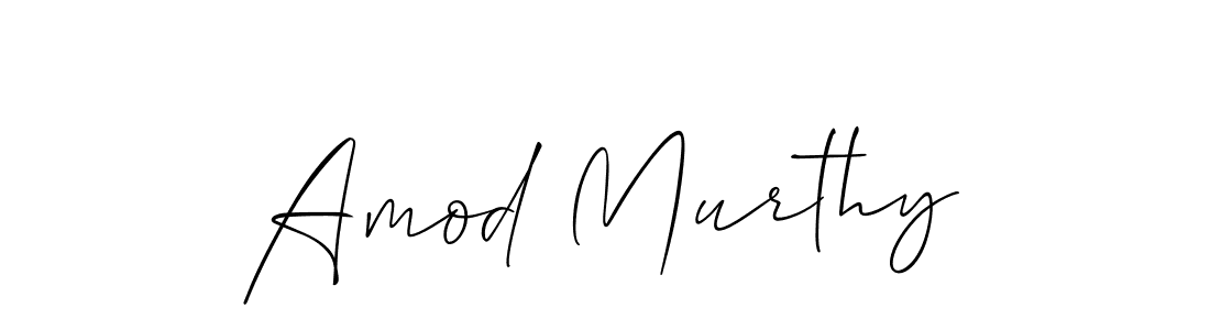 How to make Amod Murthy name signature. Use Allison_Script style for creating short signs online. This is the latest handwritten sign. Amod Murthy signature style 2 images and pictures png
