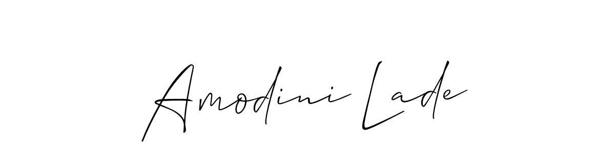 Make a beautiful signature design for name Amodini Lade. With this signature (Allison_Script) style, you can create a handwritten signature for free. Amodini Lade signature style 2 images and pictures png