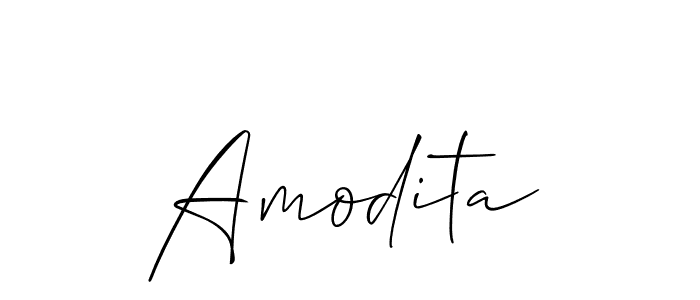 Make a beautiful signature design for name Amodita. With this signature (Allison_Script) style, you can create a handwritten signature for free. Amodita signature style 2 images and pictures png