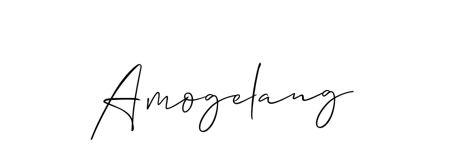 How to make Amogelang signature? Allison_Script is a professional autograph style. Create handwritten signature for Amogelang name. Amogelang signature style 2 images and pictures png