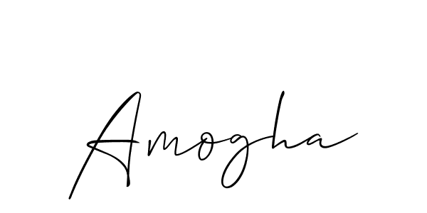 Make a beautiful signature design for name Amogha. With this signature (Allison_Script) style, you can create a handwritten signature for free. Amogha signature style 2 images and pictures png