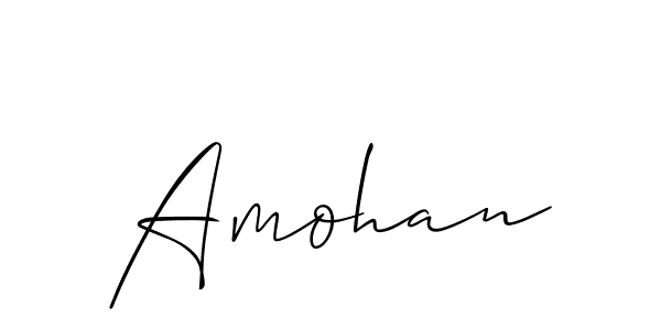Create a beautiful signature design for name Amohan. With this signature (Allison_Script) fonts, you can make a handwritten signature for free. Amohan signature style 2 images and pictures png
