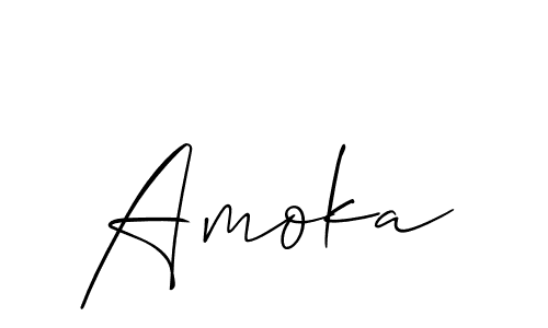 Make a short Amoka signature style. Manage your documents anywhere anytime using Allison_Script. Create and add eSignatures, submit forms, share and send files easily. Amoka signature style 2 images and pictures png