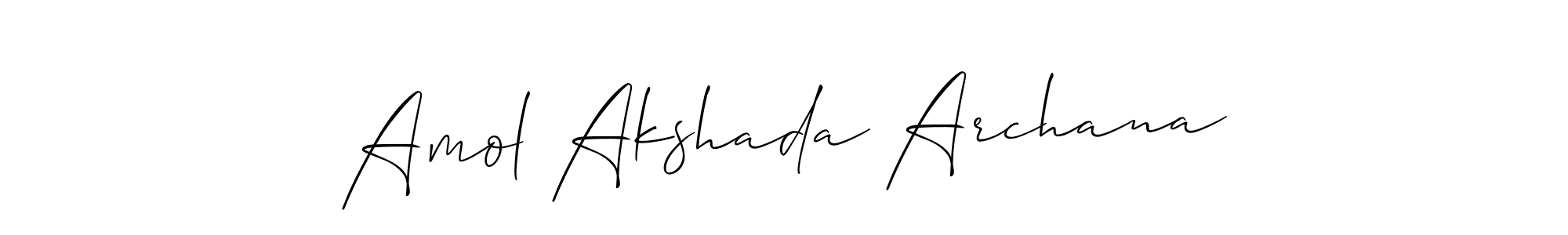 This is the best signature style for the Amol Akshada Archana name. Also you like these signature font (Allison_Script). Mix name signature. Amol Akshada Archana signature style 2 images and pictures png