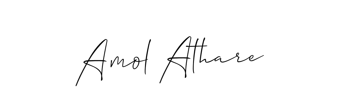 Design your own signature with our free online signature maker. With this signature software, you can create a handwritten (Allison_Script) signature for name Amol Athare. Amol Athare signature style 2 images and pictures png