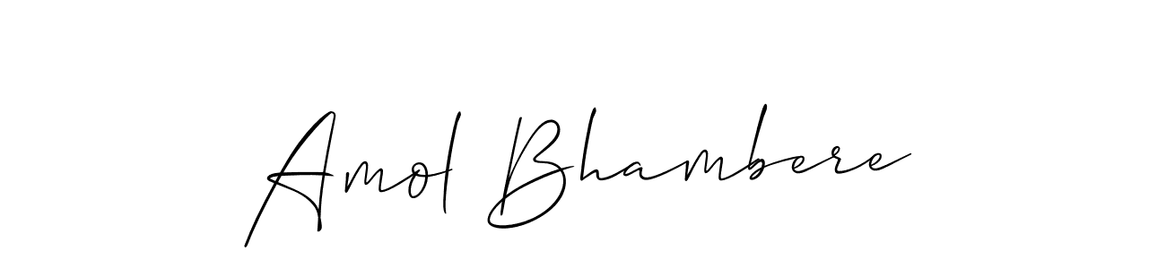 Amol Bhambere stylish signature style. Best Handwritten Sign (Allison_Script) for my name. Handwritten Signature Collection Ideas for my name Amol Bhambere. Amol Bhambere signature style 2 images and pictures png