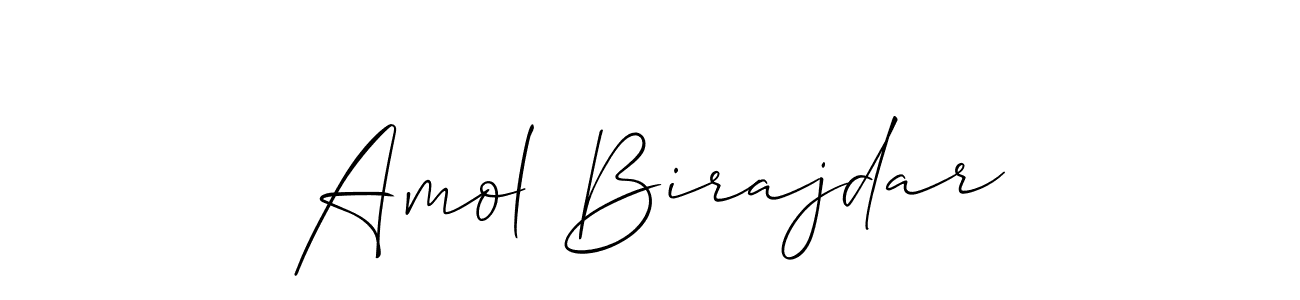 Make a beautiful signature design for name Amol Birajdar. With this signature (Allison_Script) style, you can create a handwritten signature for free. Amol Birajdar signature style 2 images and pictures png