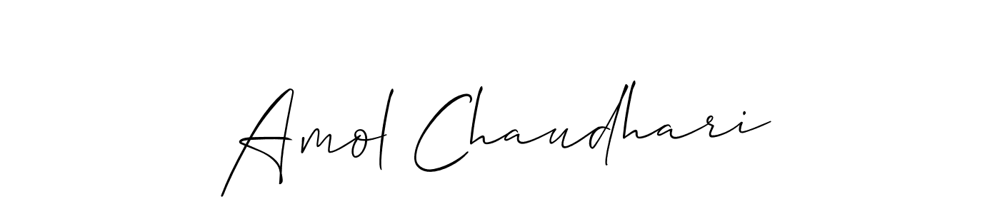 How to make Amol Chaudhari signature? Allison_Script is a professional autograph style. Create handwritten signature for Amol Chaudhari name. Amol Chaudhari signature style 2 images and pictures png