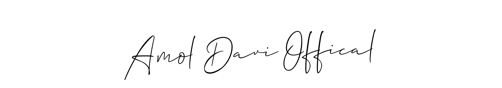 Allison_Script is a professional signature style that is perfect for those who want to add a touch of class to their signature. It is also a great choice for those who want to make their signature more unique. Get Amol Davi Offical name to fancy signature for free. Amol Davi Offical signature style 2 images and pictures png