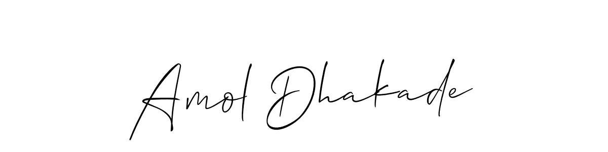 Design your own signature with our free online signature maker. With this signature software, you can create a handwritten (Allison_Script) signature for name Amol Dhakade. Amol Dhakade signature style 2 images and pictures png