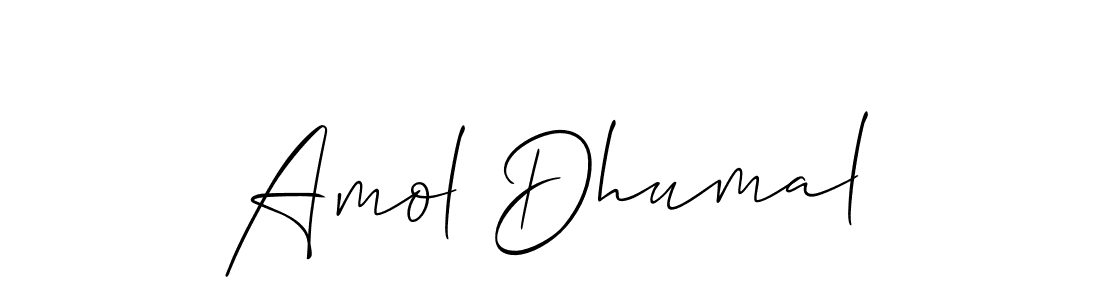Create a beautiful signature design for name Amol Dhumal. With this signature (Allison_Script) fonts, you can make a handwritten signature for free. Amol Dhumal signature style 2 images and pictures png