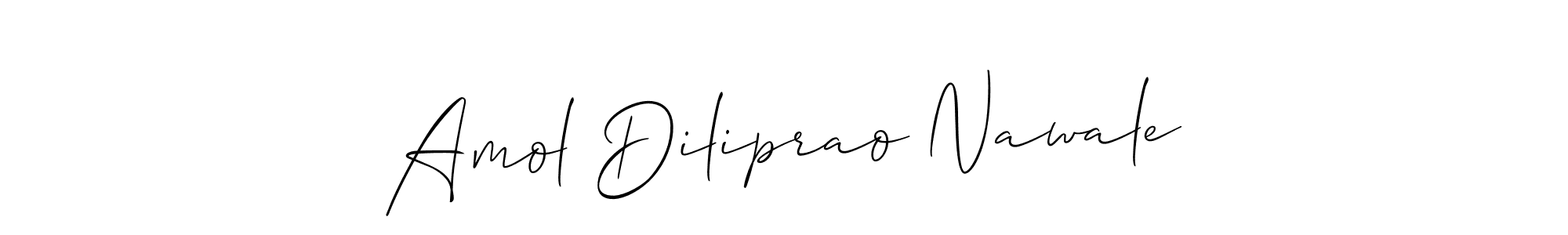 Make a short Amol Diliprao Nawale signature style. Manage your documents anywhere anytime using Allison_Script. Create and add eSignatures, submit forms, share and send files easily. Amol Diliprao Nawale signature style 2 images and pictures png