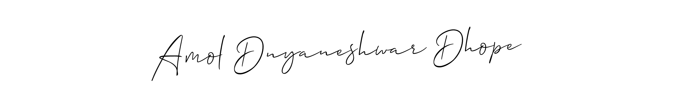 Create a beautiful signature design for name Amol Dnyaneshwar Dhope. With this signature (Allison_Script) fonts, you can make a handwritten signature for free. Amol Dnyaneshwar Dhope signature style 2 images and pictures png