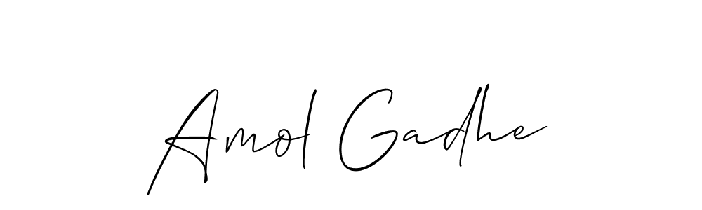 Use a signature maker to create a handwritten signature online. With this signature software, you can design (Allison_Script) your own signature for name Amol Gadhe. Amol Gadhe signature style 2 images and pictures png