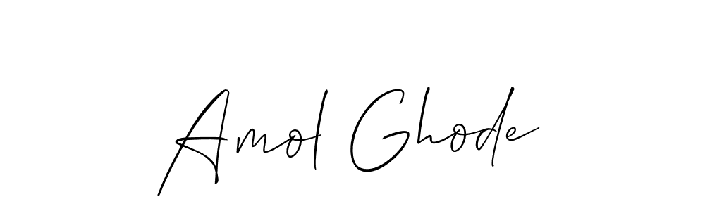 The best way (Allison_Script) to make a short signature is to pick only two or three words in your name. The name Amol Ghode include a total of six letters. For converting this name. Amol Ghode signature style 2 images and pictures png
