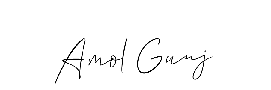 Create a beautiful signature design for name Amol Gunj. With this signature (Allison_Script) fonts, you can make a handwritten signature for free. Amol Gunj signature style 2 images and pictures png