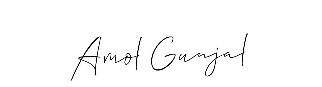 Make a beautiful signature design for name Amol Gunjal. With this signature (Allison_Script) style, you can create a handwritten signature for free. Amol Gunjal signature style 2 images and pictures png