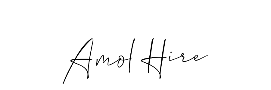 Create a beautiful signature design for name Amol Hire. With this signature (Allison_Script) fonts, you can make a handwritten signature for free. Amol Hire signature style 2 images and pictures png