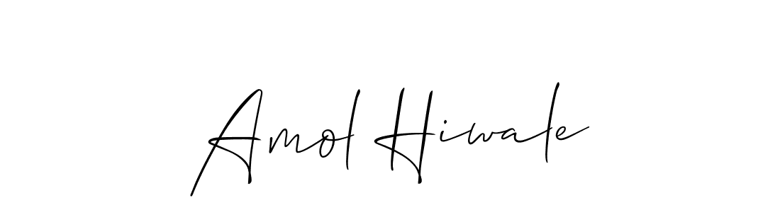 Similarly Allison_Script is the best handwritten signature design. Signature creator online .You can use it as an online autograph creator for name Amol Hiwale. Amol Hiwale signature style 2 images and pictures png