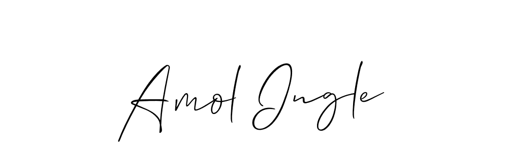 How to Draw Amol Ingle signature style? Allison_Script is a latest design signature styles for name Amol Ingle. Amol Ingle signature style 2 images and pictures png