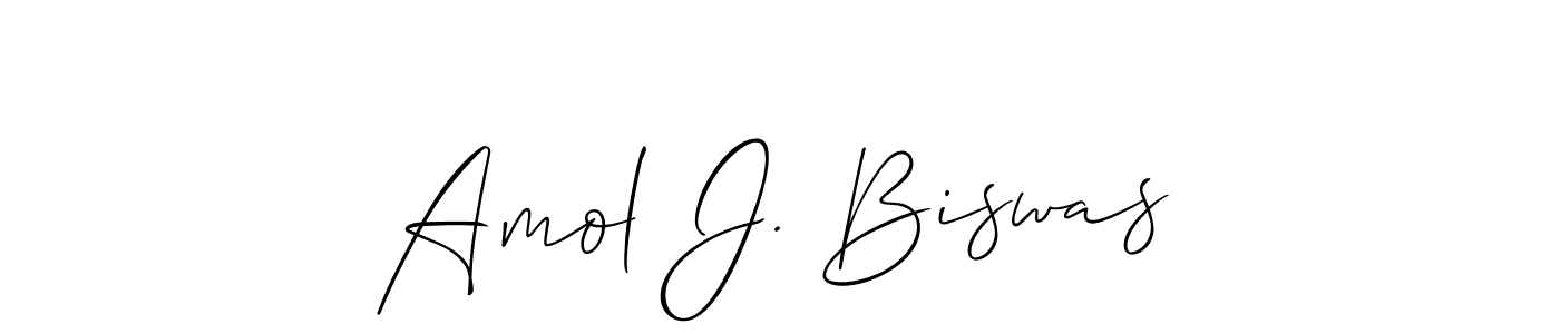 How to make Amol J. Biswas signature? Allison_Script is a professional autograph style. Create handwritten signature for Amol J. Biswas name. Amol J. Biswas signature style 2 images and pictures png
