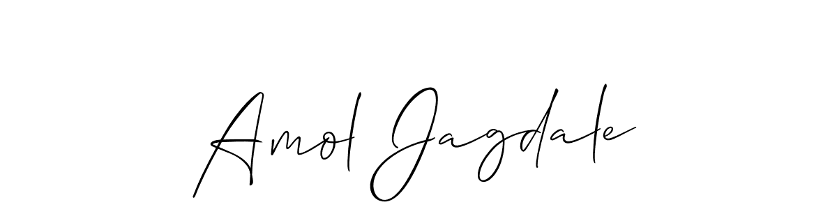 Allison_Script is a professional signature style that is perfect for those who want to add a touch of class to their signature. It is also a great choice for those who want to make their signature more unique. Get Amol Jagdale name to fancy signature for free. Amol Jagdale signature style 2 images and pictures png