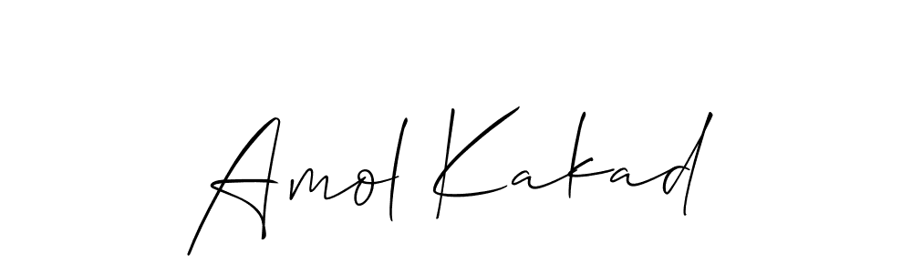 Create a beautiful signature design for name Amol Kakad. With this signature (Allison_Script) fonts, you can make a handwritten signature for free. Amol Kakad signature style 2 images and pictures png