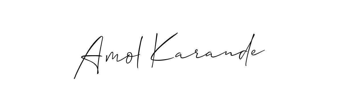 Make a beautiful signature design for name Amol Karande. Use this online signature maker to create a handwritten signature for free. Amol Karande signature style 2 images and pictures png