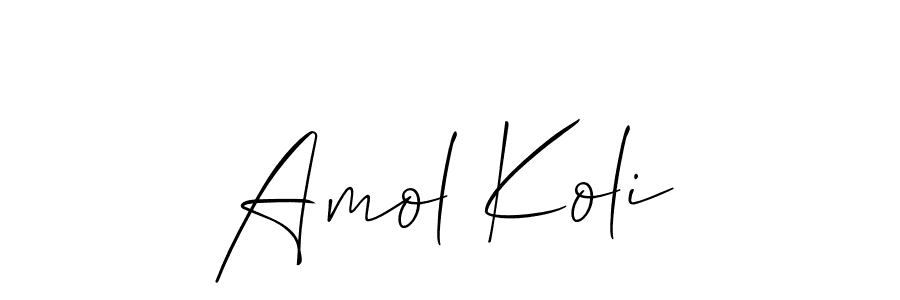 Best and Professional Signature Style for Amol Koli. Allison_Script Best Signature Style Collection. Amol Koli signature style 2 images and pictures png