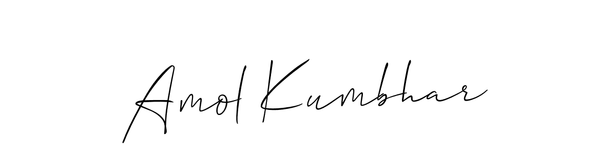 Also we have Amol Kumbhar name is the best signature style. Create professional handwritten signature collection using Allison_Script autograph style. Amol Kumbhar signature style 2 images and pictures png